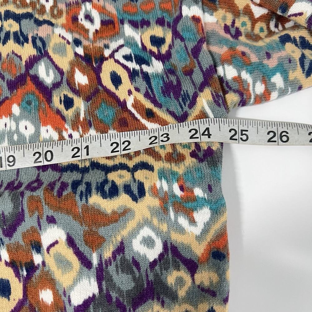 Tyler Boe Dolman Sleeve Sweater Cotton Cashmere Blend Size Small Geometric Aztec - Picture 10 of 12